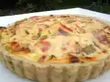 Recette Tarte salée à la ricotta et jambon sec d' auvergne