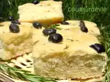 Recette Focaccia aux olives noires et romarin