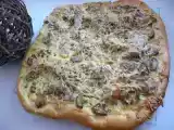 Recette Pizza poulet, champignons et crème au curry