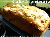 Recette Cake ricotta, olives vertes et pignons