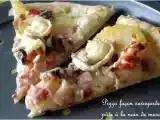 Recette Pizza façon savoyarde, pâte à la noix de muscade