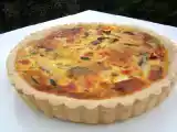 Recette Tarte aux légumes rissolés et hareng fûmé sur une pâte brisée au cumin