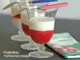 Recette Verrine dessert facile: coulis de framboises et crème au nougat
