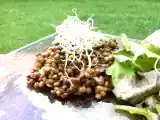 Recette Salade de lentilles à l'huile de noisettes et aux graines germées