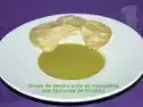 Recette Soupe de petits pois et courgette aux ravioles de ricotta basilic