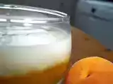 Recette Panna cotta de faisselle au miel de lavande sur son lit abricots