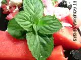 Recette Salade de pasteque, feta et menthe.
