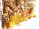 Recette P'tit crumble aux pêches ultra rapide