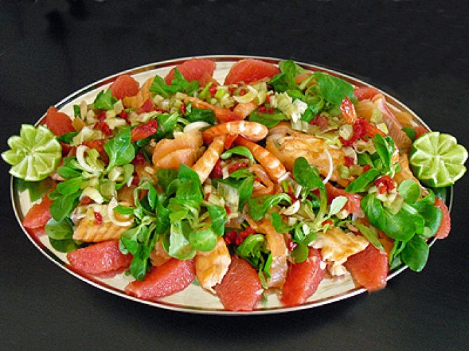 Salade marine au saumon