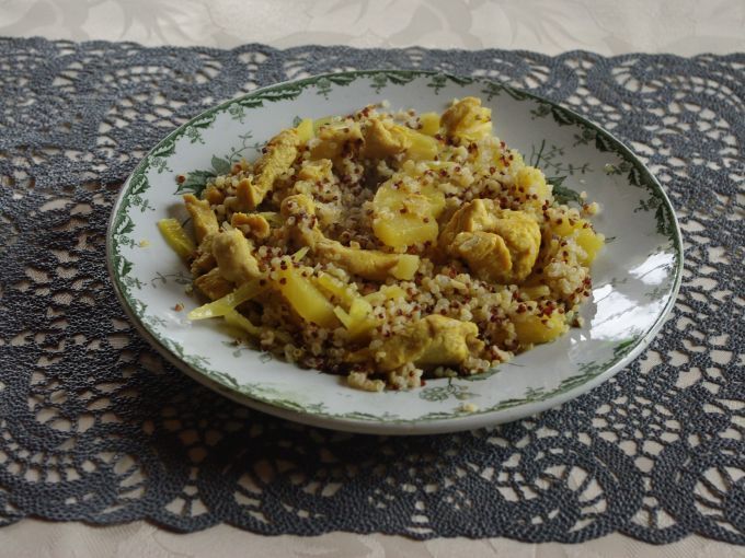 Recette bio : Boulgour quinoa aux petits pois et chorizo - recette