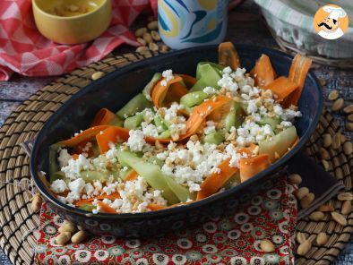 Recette Salade de tagliatelle de légumes et sa sauce à la cacahuète