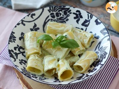 Pâtes à la crème de ricotta et au basilic