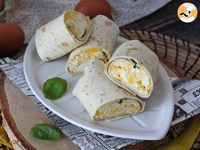 Recette Wrap moelleux et super protéiné aux œufs et à la feta