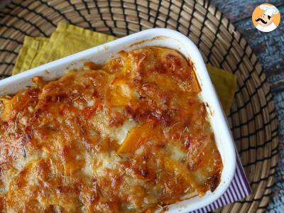 Recette Gratin au potiron et au fromage, parfait pour l'automne!