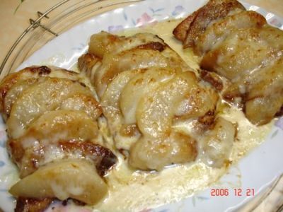 Recette Filet de dinde au fromage 3 poivres et poires gratiné