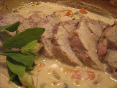 Recette Rôti de veau au lait et à la sauge