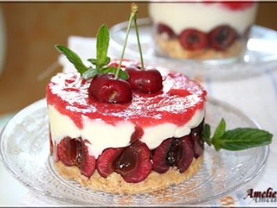 Recette Cerises au mascarpone facon pana cotta