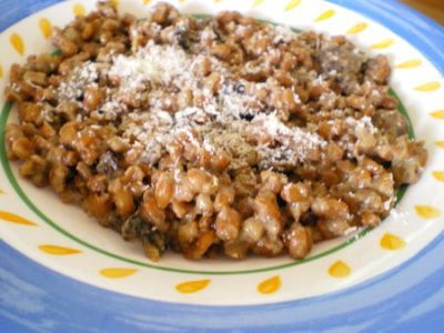 Recette Risotto d'épeautre aux champignons