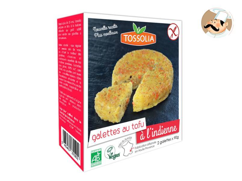 Les galettes de tofu à l'indienne signée Tossolia