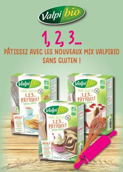 Des pâtisseries sans gluten avec les mix Valpibio