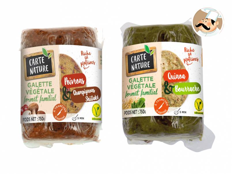 Carte Nature lance 2 nouvelles galettes véganes en format familial de 750gr !