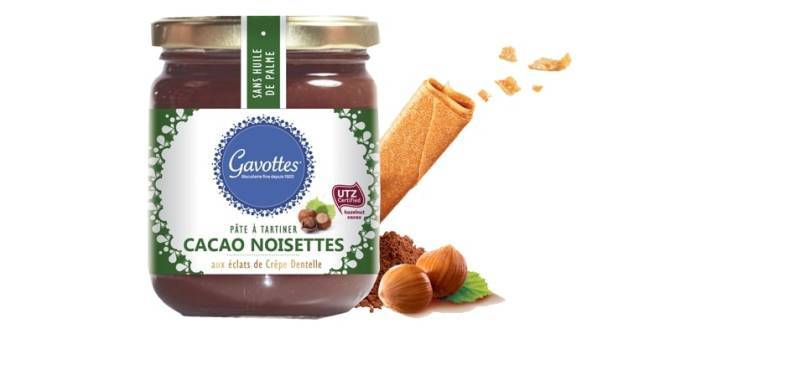 Une pâte à tartiner cacao noisettes pour la Chandeleur avec Gavottes