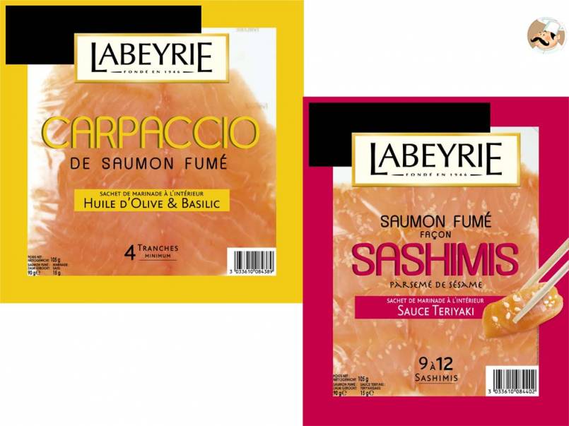 Les sashimis et carpaccios de saumon de Labeyrie