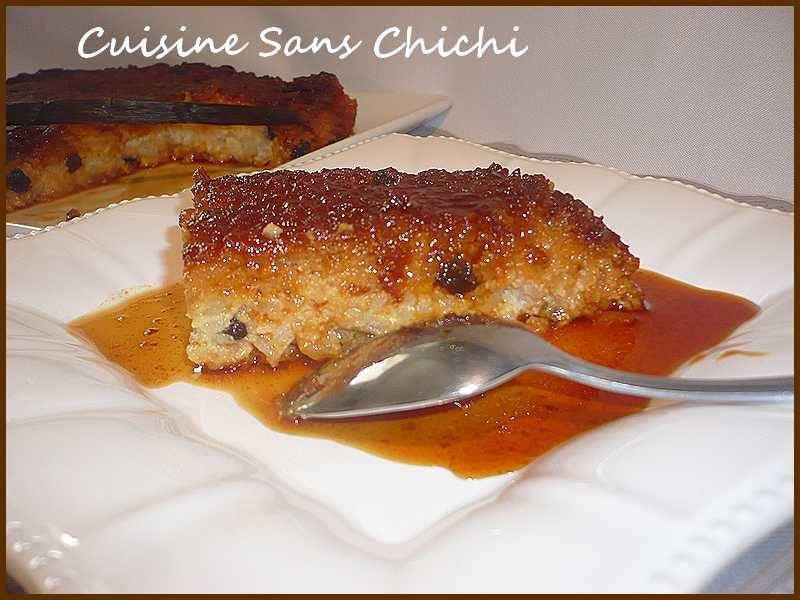 Gateau De Riz Cremeux Au Caramel Et Aux Raisins Secs Recette Ptitchef