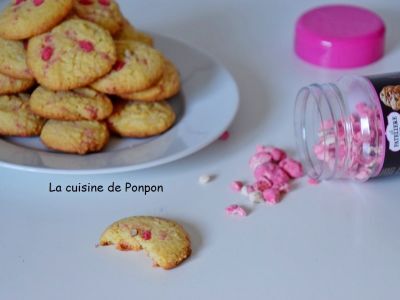 Cookies aux pralines roses