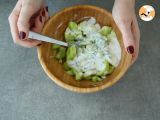 Etape 3 - Concombre sauce au yaourt