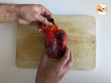 Etape 4 - Comment peler les poivrons cuits à la poêle ?