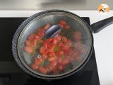 Etape 2 - Pâtes crémeuses à la burrata et aux tomates cerises!