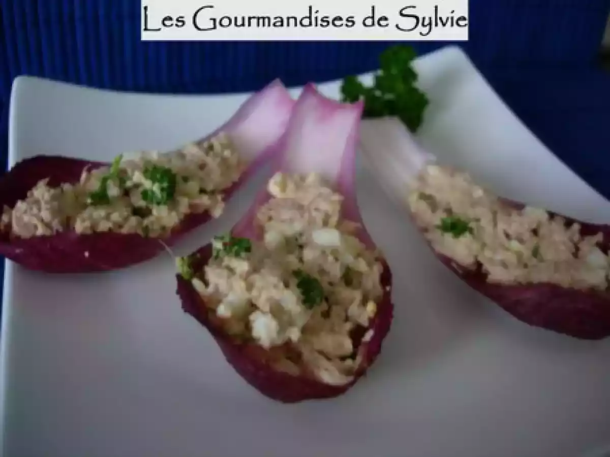 Barquettes d'Endives Carmines au Thon