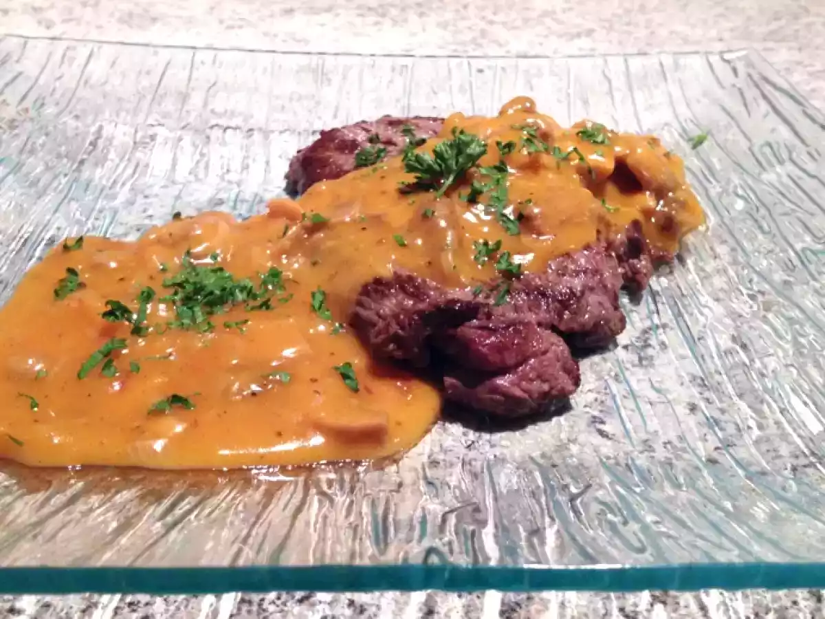 Bavette sauce chasseur