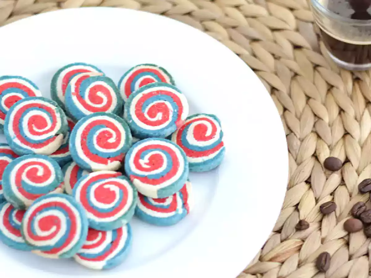 Biscuits sablés tricolores, drapeau français