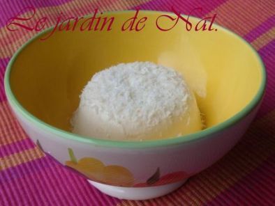 Blanc-manger coco sur dacquoise aux noix - Recette Ptitchef