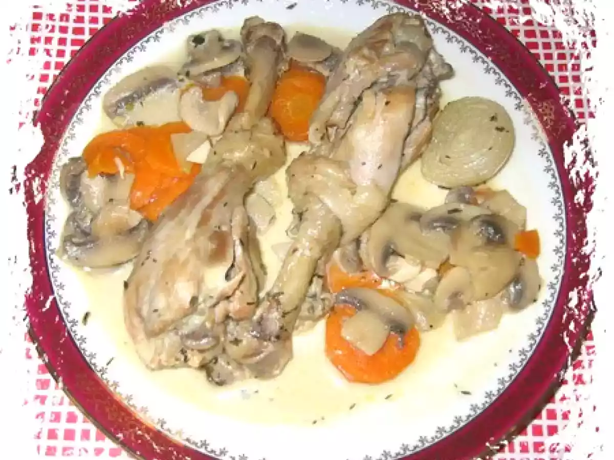 Blanquette de pilons de poulet à la crème