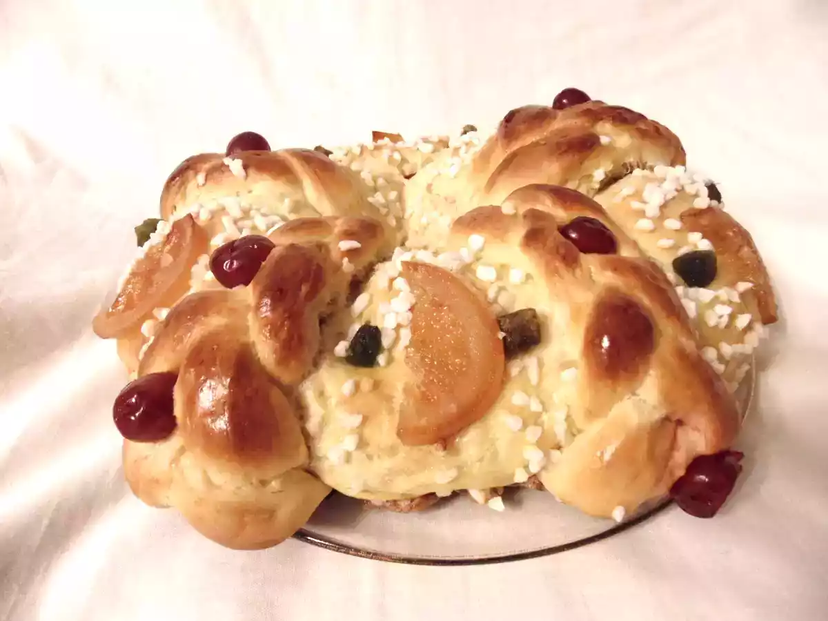 Brioche des rois Catalane au massepain (Roscon des reyes al mazapan) - photo 3