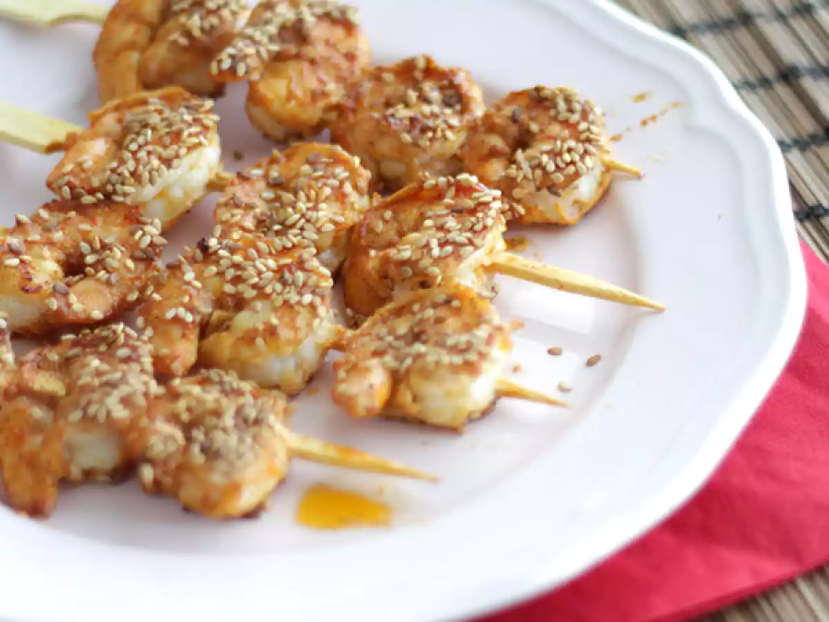 Brochettes de crevettes sauce chinoise - photo 4