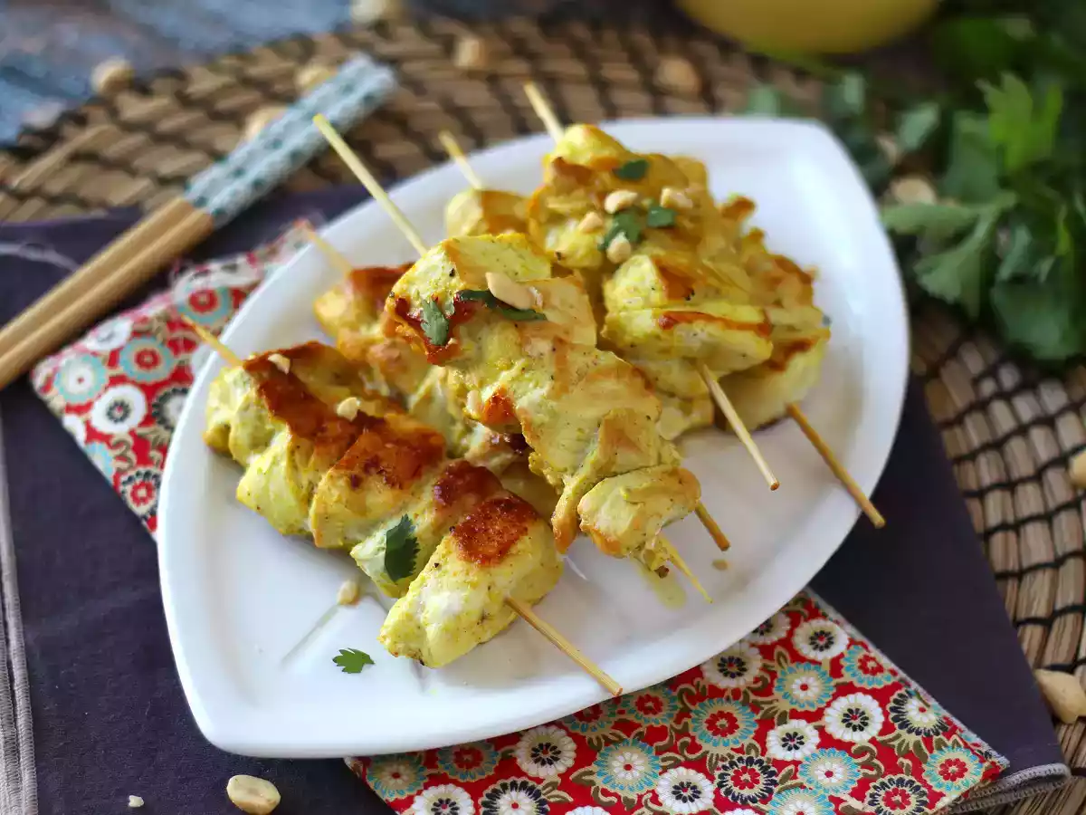 Brochettes de poulet et leur sauce satay, un voyage en cuisine vers l'Asie! - photo 2