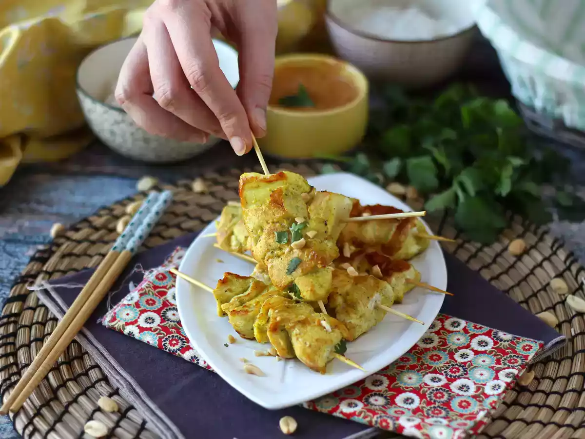 Brochettes de poulet et leur sauce satay, un voyage en cuisine vers l'Asie! - photo 8
