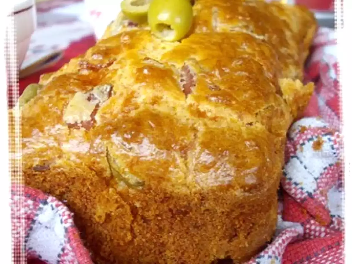 Cake apéro aux olives et au jambon - photo 4