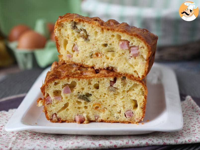 Cake jambon, olives et tomates séchées au skyr