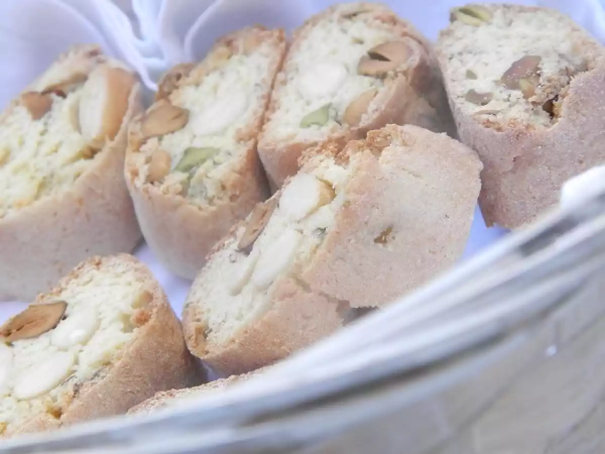 Cantuccini amandes, pistaches & bergamote