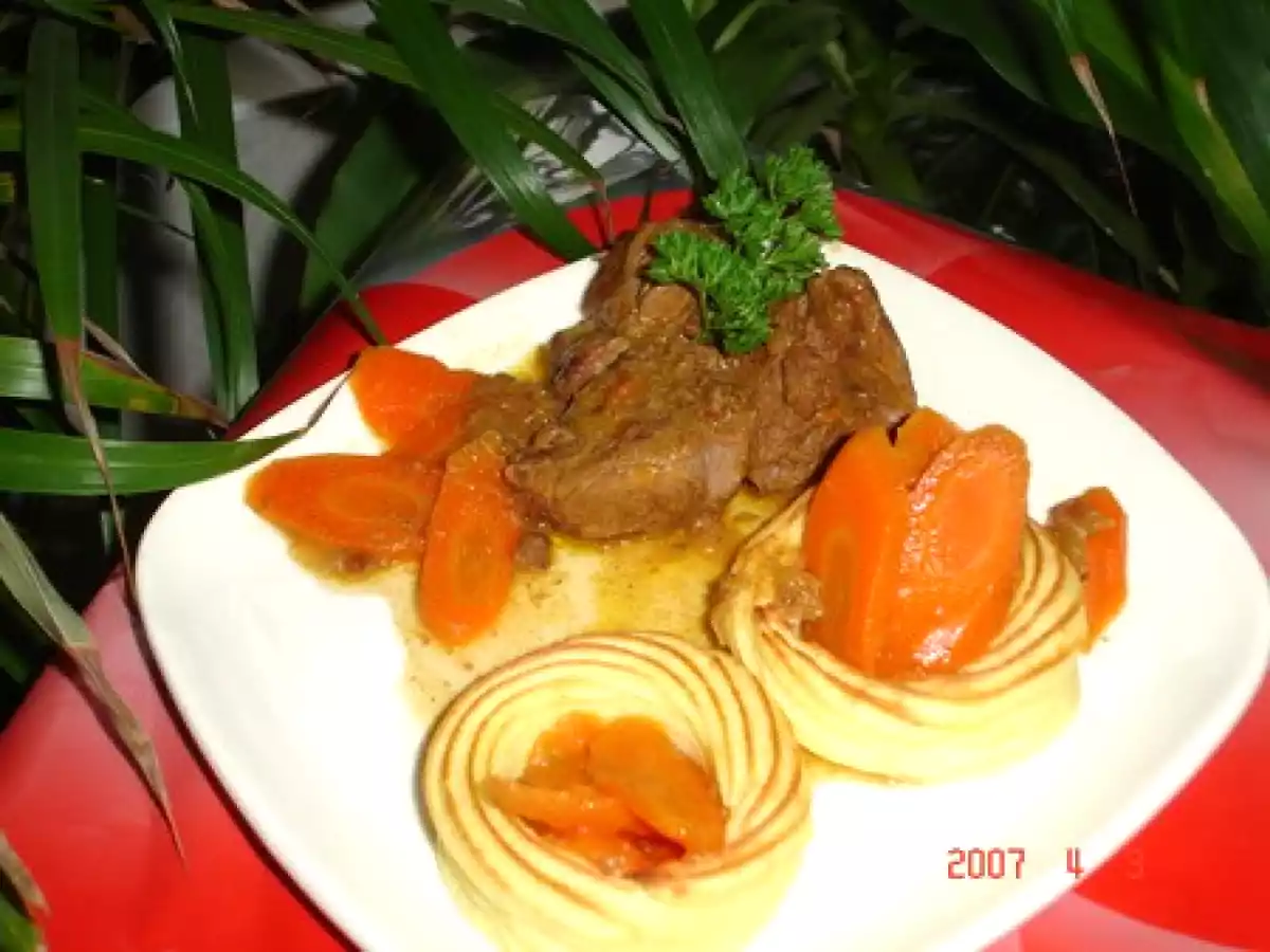 Carbonnade de boeuf aux carottes à l'orange