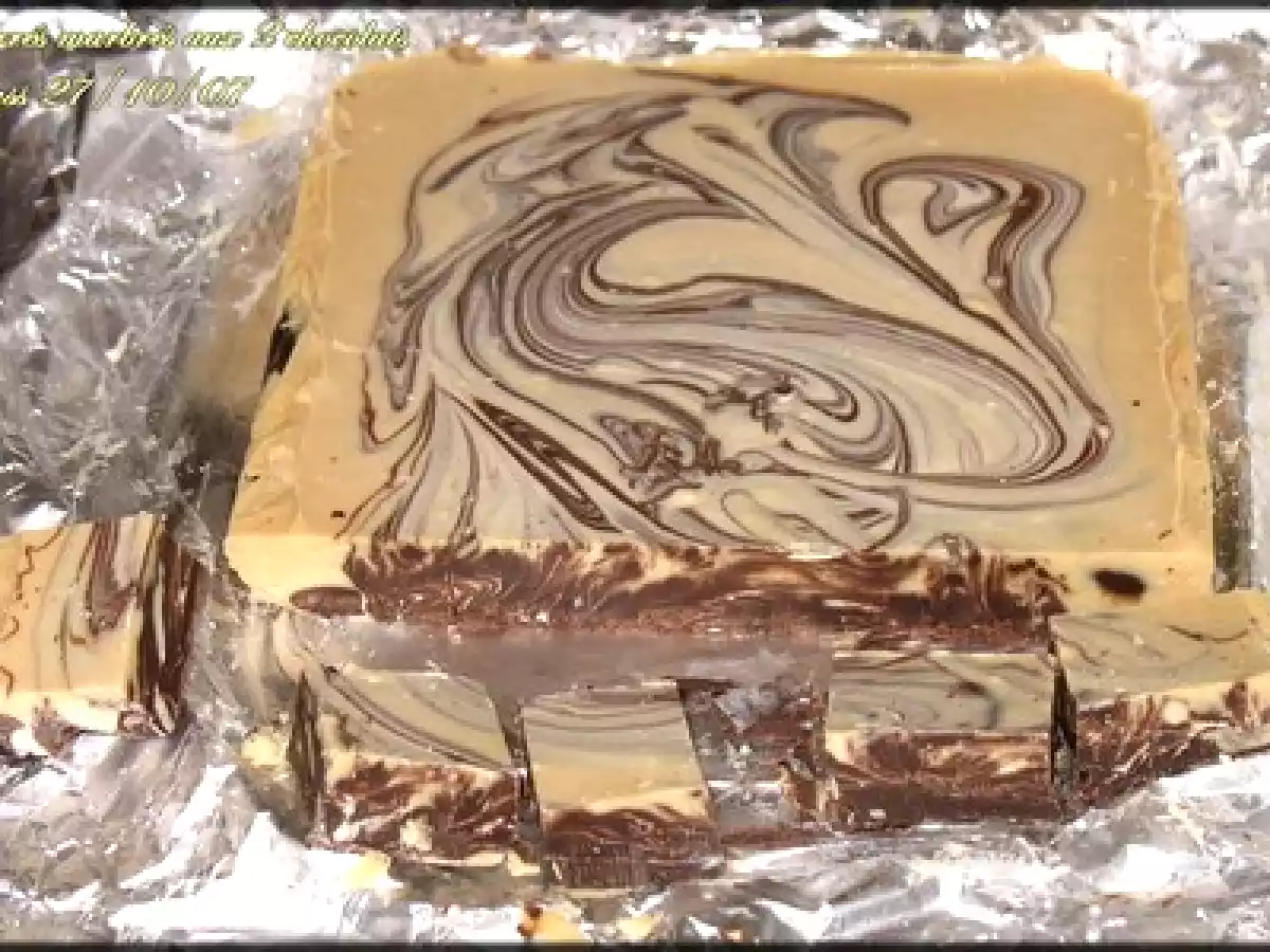 Carrés marbrés aux 2 chocolats - photo 2