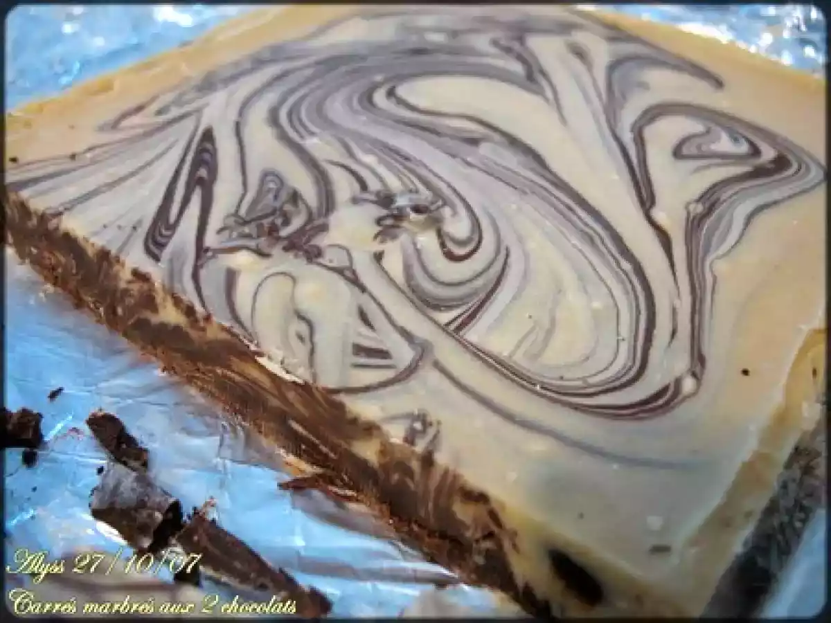 Carrés marbrés aux 2 chocolats - photo 4