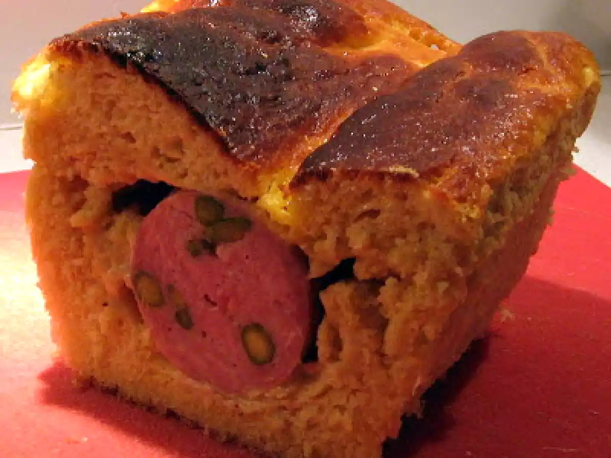 Cervelas pistaché en brioche - Lyoner Wurst im Briocheteig