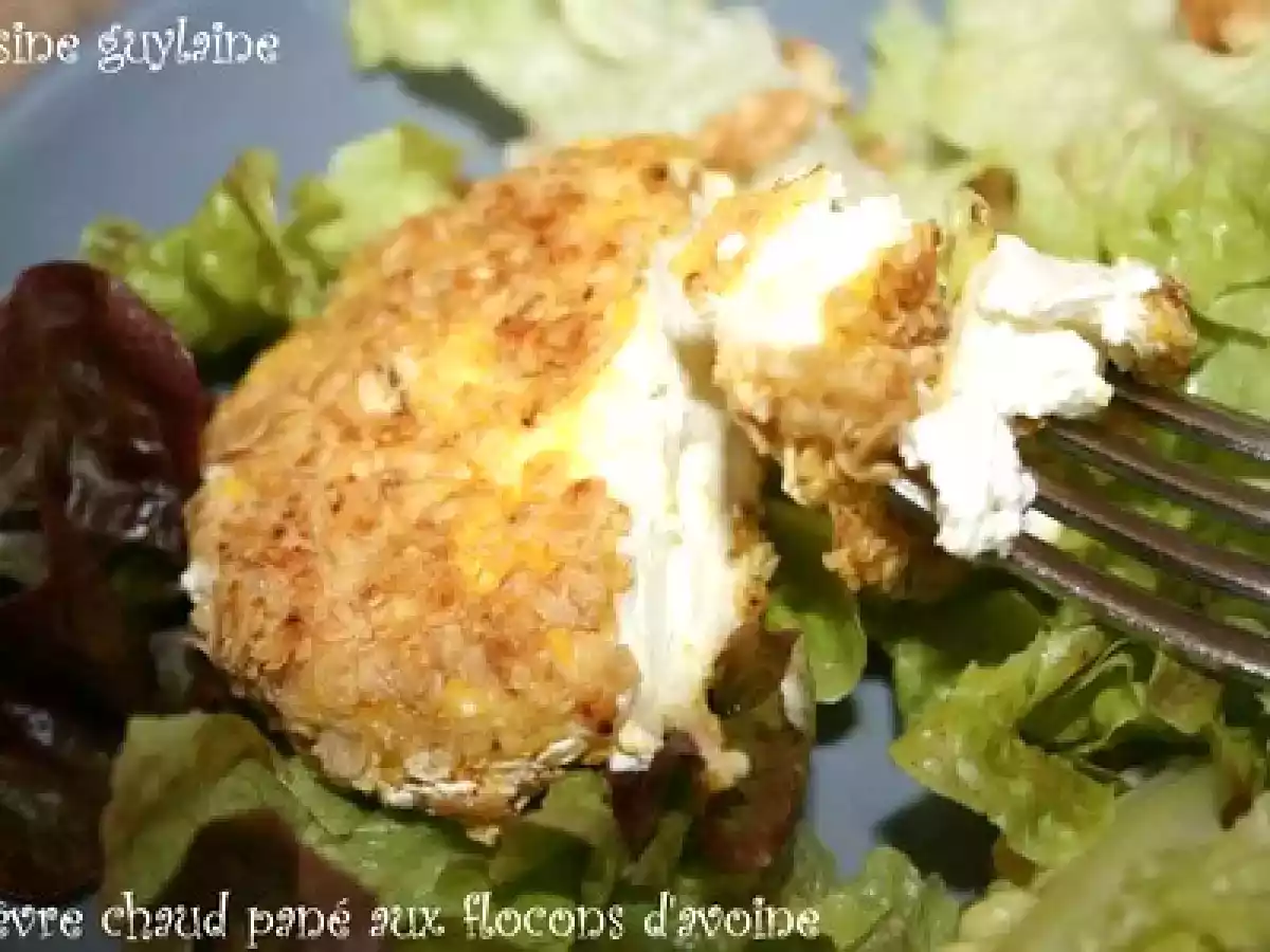 Chèvre chaud pané aux flocons d'avoine