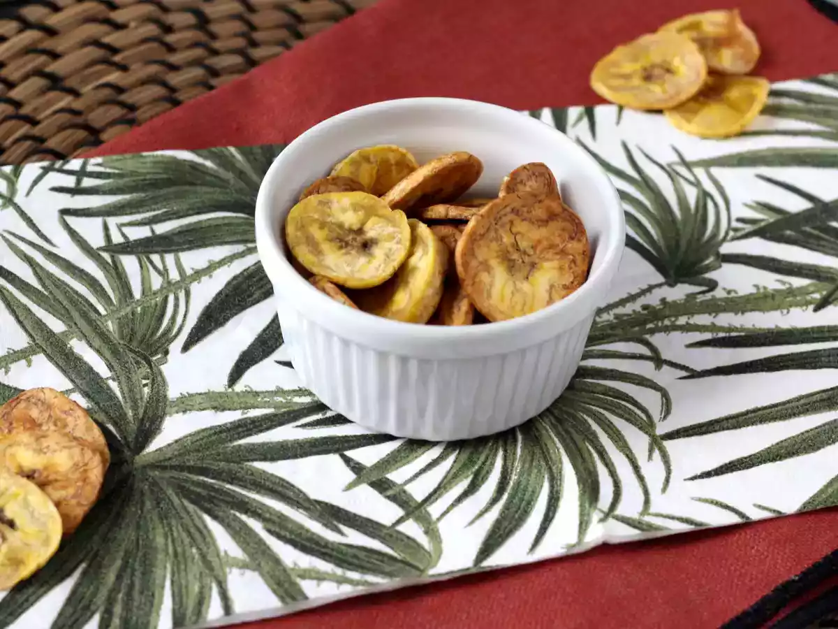 Chips de banane plantain au Air Fryer